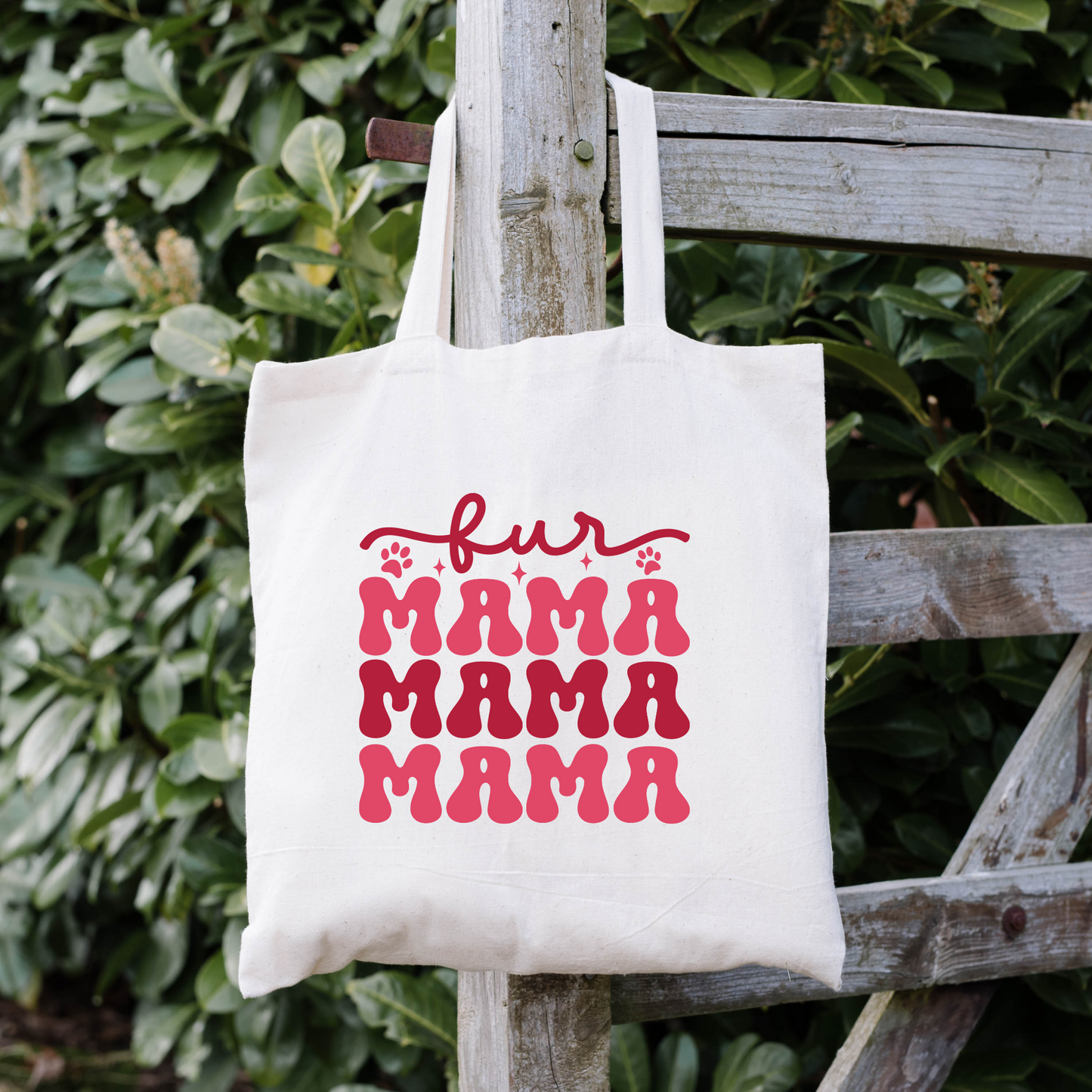 Fur Mama Tote Bag, Reusable Tote Bag, Valentines Day Tote Bag