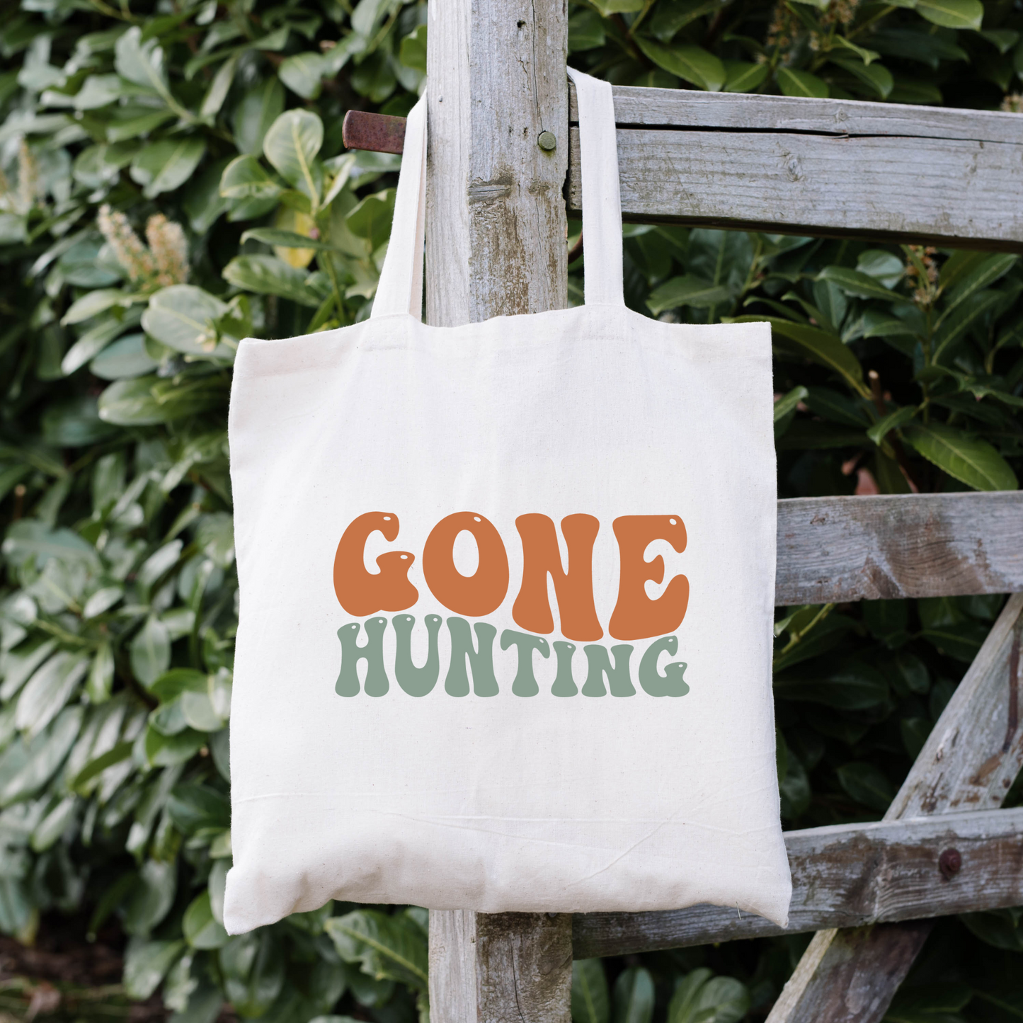 Gone Hunting Tote Bag, Hunting Tote, Reusable Bag, Hunting Gift Tote Bag
