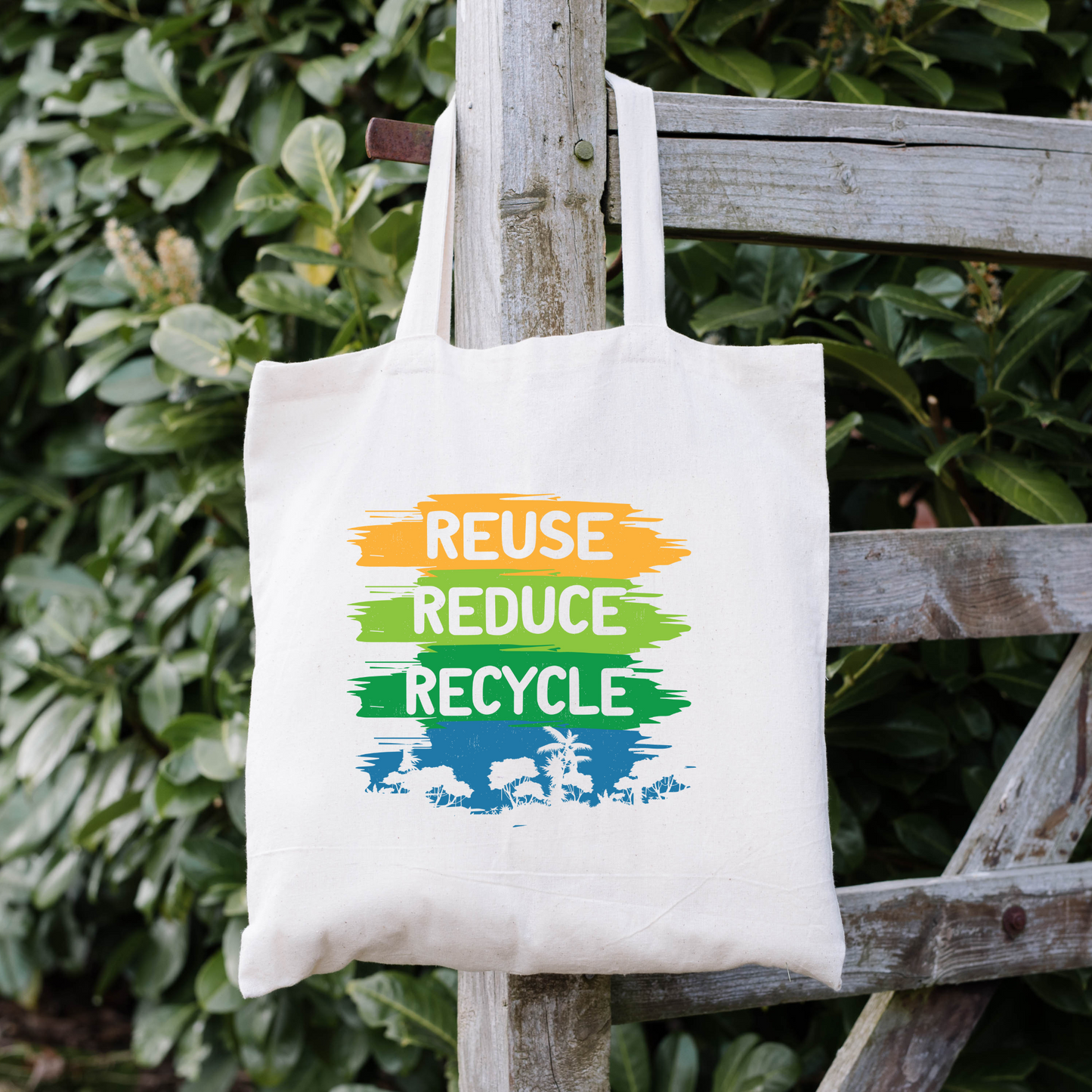 Reuse Reduce Recycle Tote Bag, Conservation Tote Bag, Reusable Tote Bag, Environmental Tote Bag
