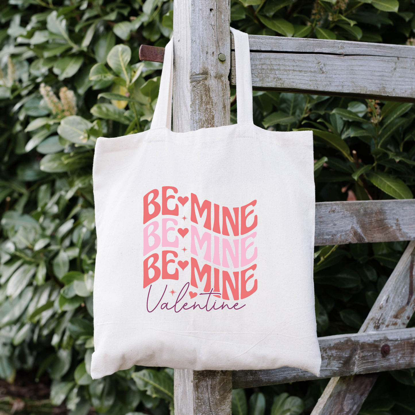 Be Mine Valentine Tote Bag, Reusable Tote Bag, Valentines Day Tote Bag