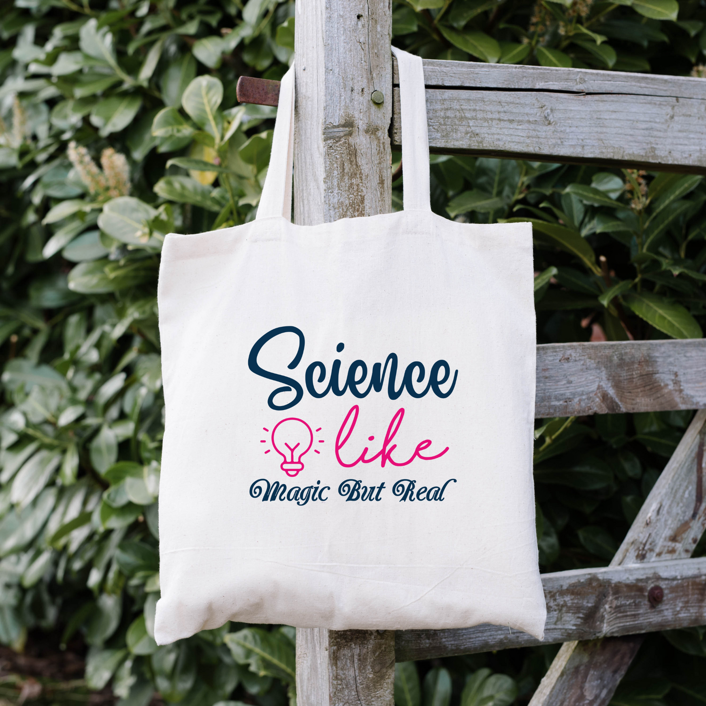 Science Like Magic But Real Tote Bag, Reusable Canvas Tote, Science Tote Bag