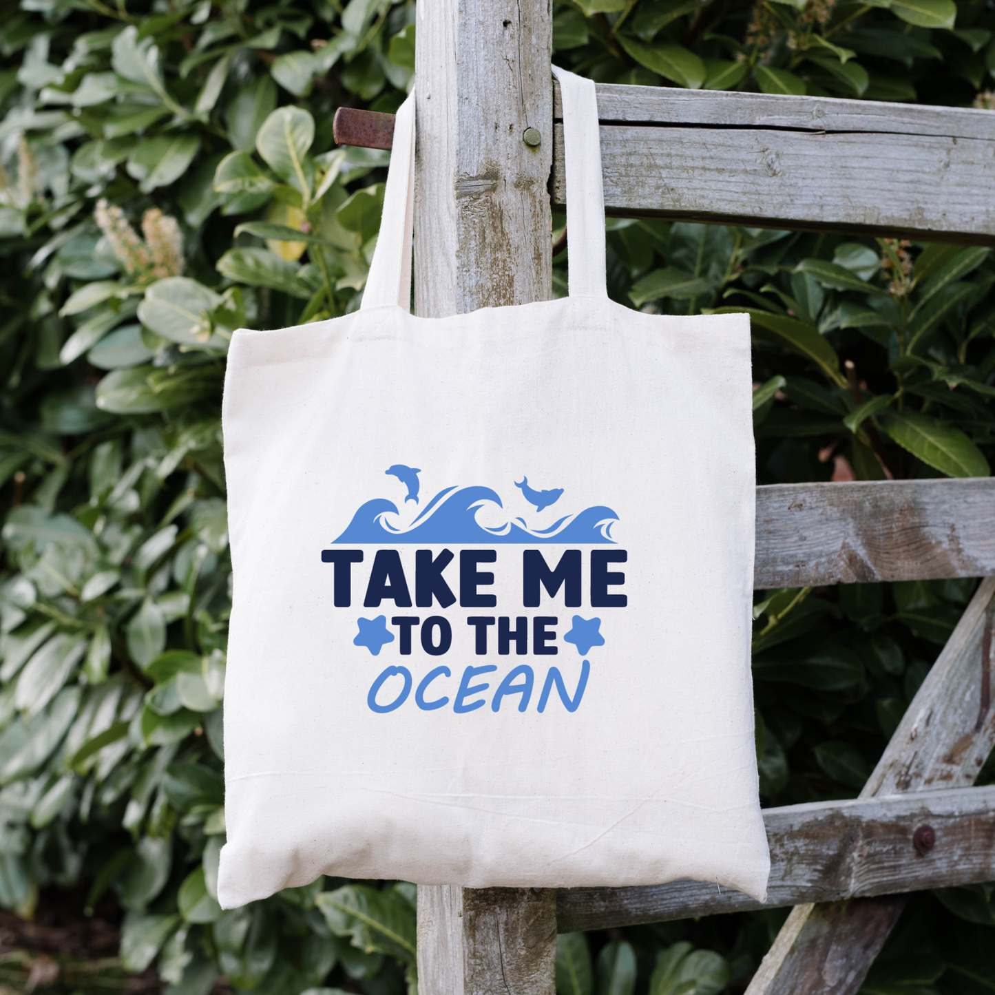 Take Me To The Ocean Tote Bag, Reusable Tote Bag, Beach Tote Bag