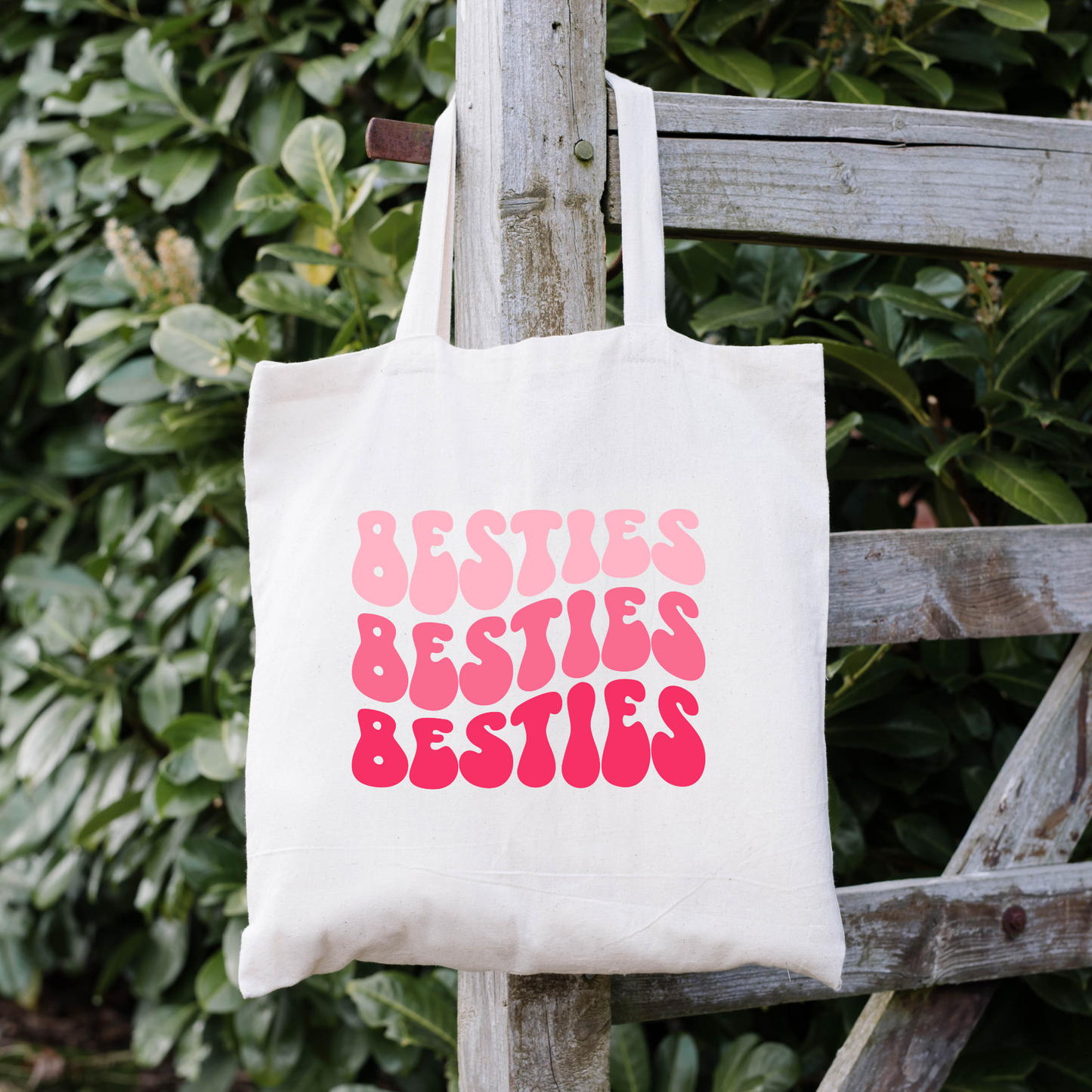 Besties Tote Bag, Reusable Tote Bag, Valentines Day Tote Bag
