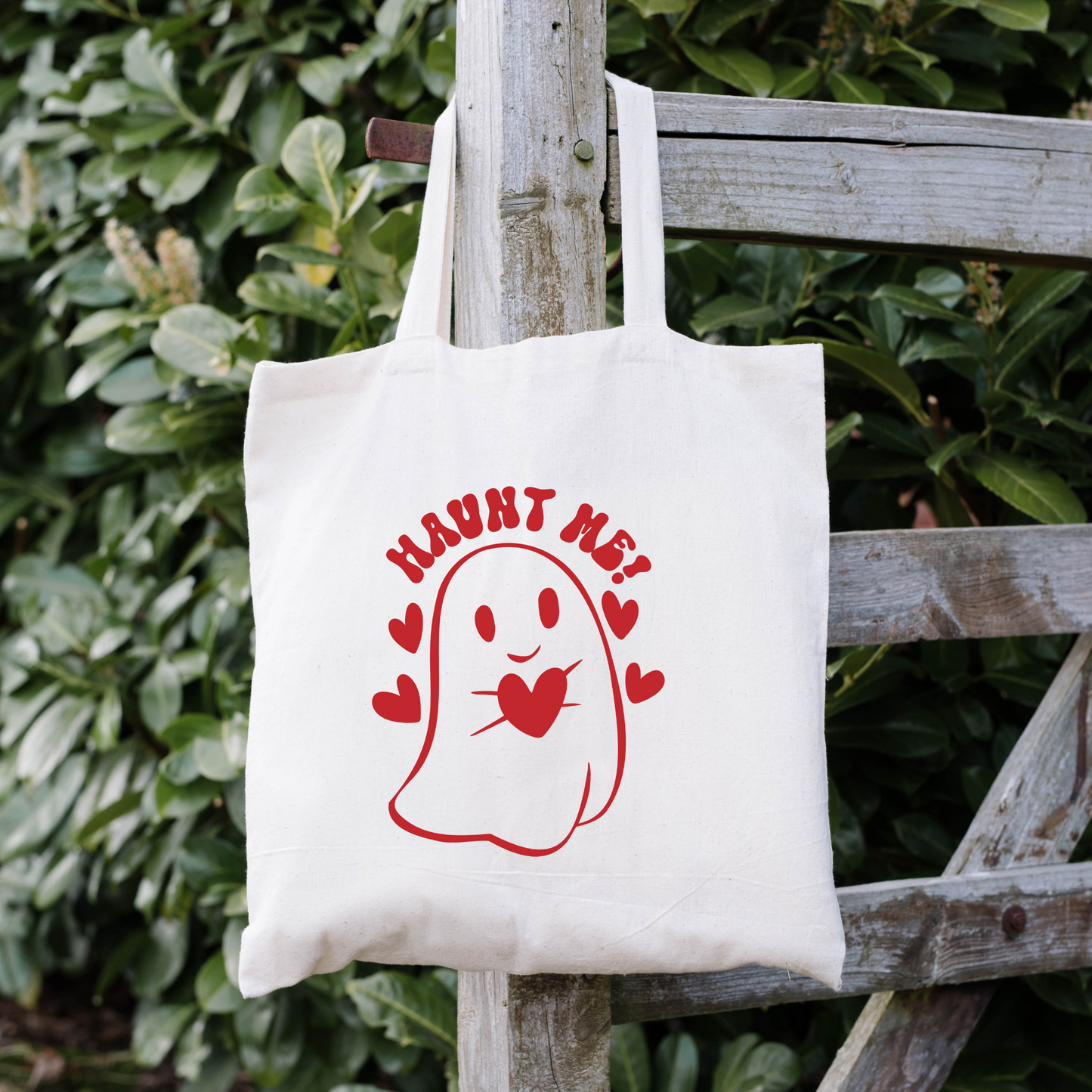 Haunt Me Tote Bag, Reusable Tote Bag, Valentines Day Tote Bag