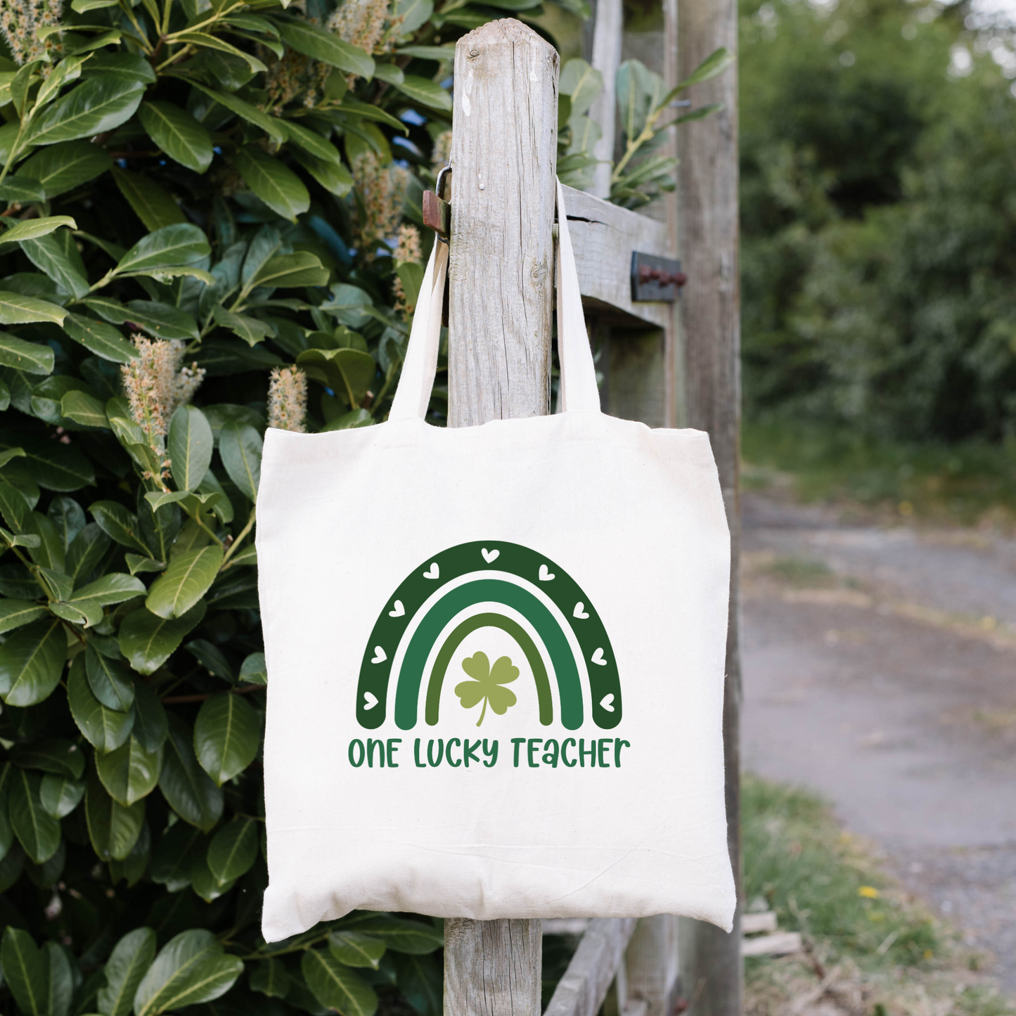 One Lucky Teacher Tote Bag, Reusable Tote Bag, St Patricks Day Tote Bag