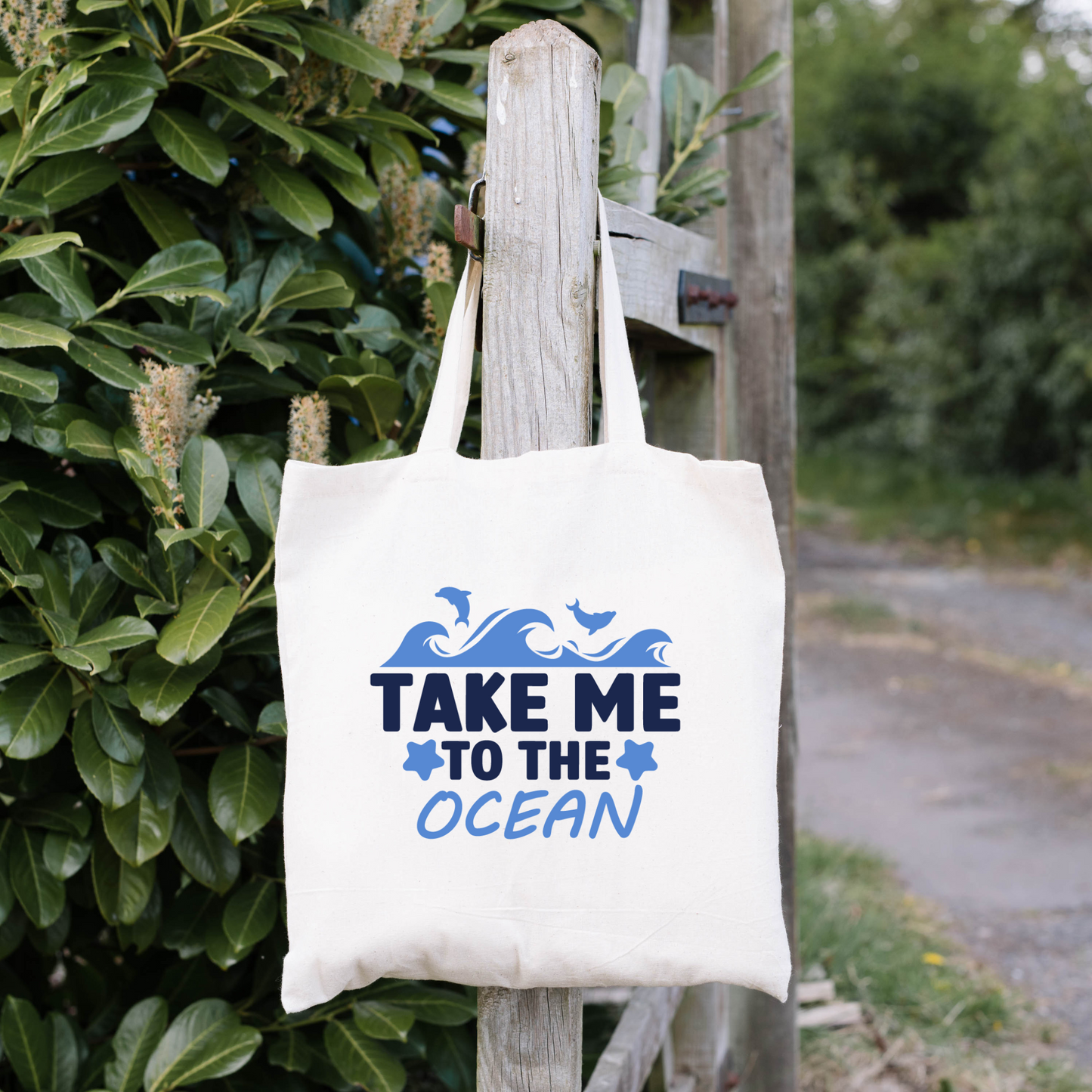 Take Me To The Ocean Tote Bag, Reusable Tote Bag, Beach Tote Bag