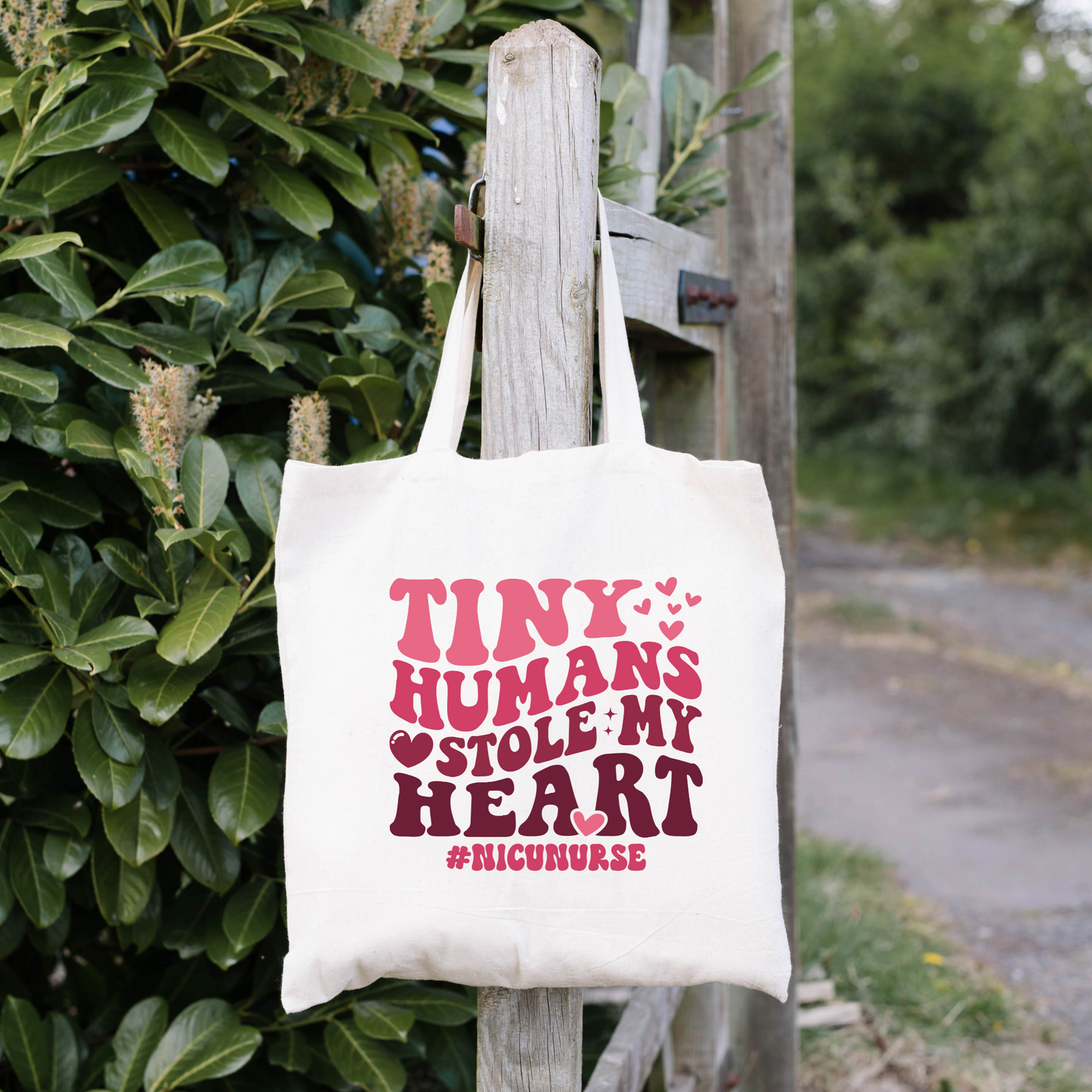 Tiny Humans Stole My Heart Tote Bag, Reusable Tote Bag, Valentines Day Tote Bag