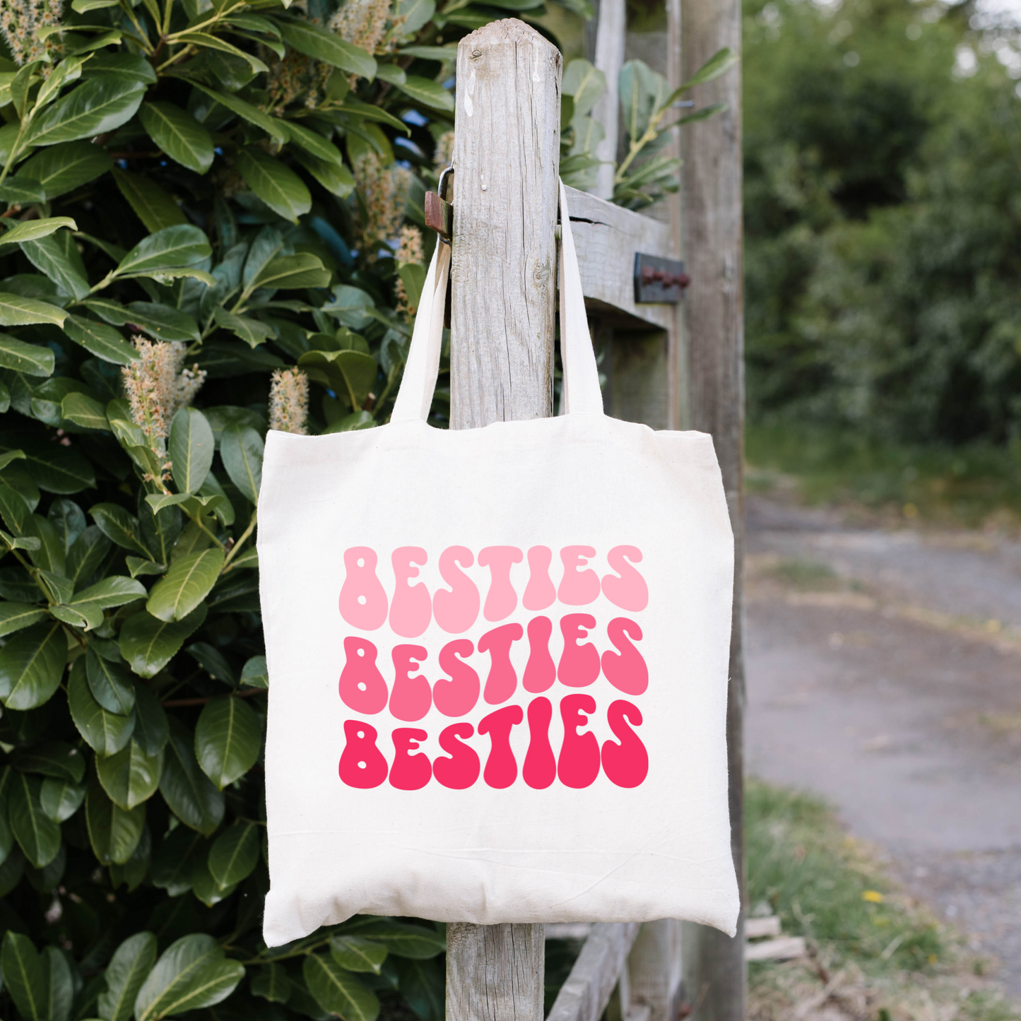 Besties Tote Bag, Reusable Tote Bag, Valentines Day Tote Bag
