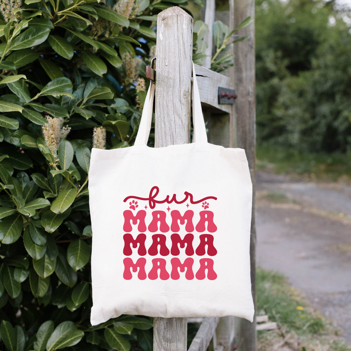 Fur Mama Tote Bag, Reusable Tote Bag, Valentines Day Tote Bag