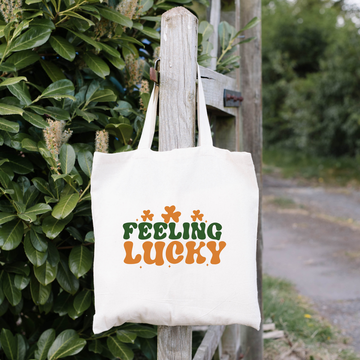 Feeling Lucky Tote Bag, Reusable Tote Bag, St Patricks Day Tote Bag