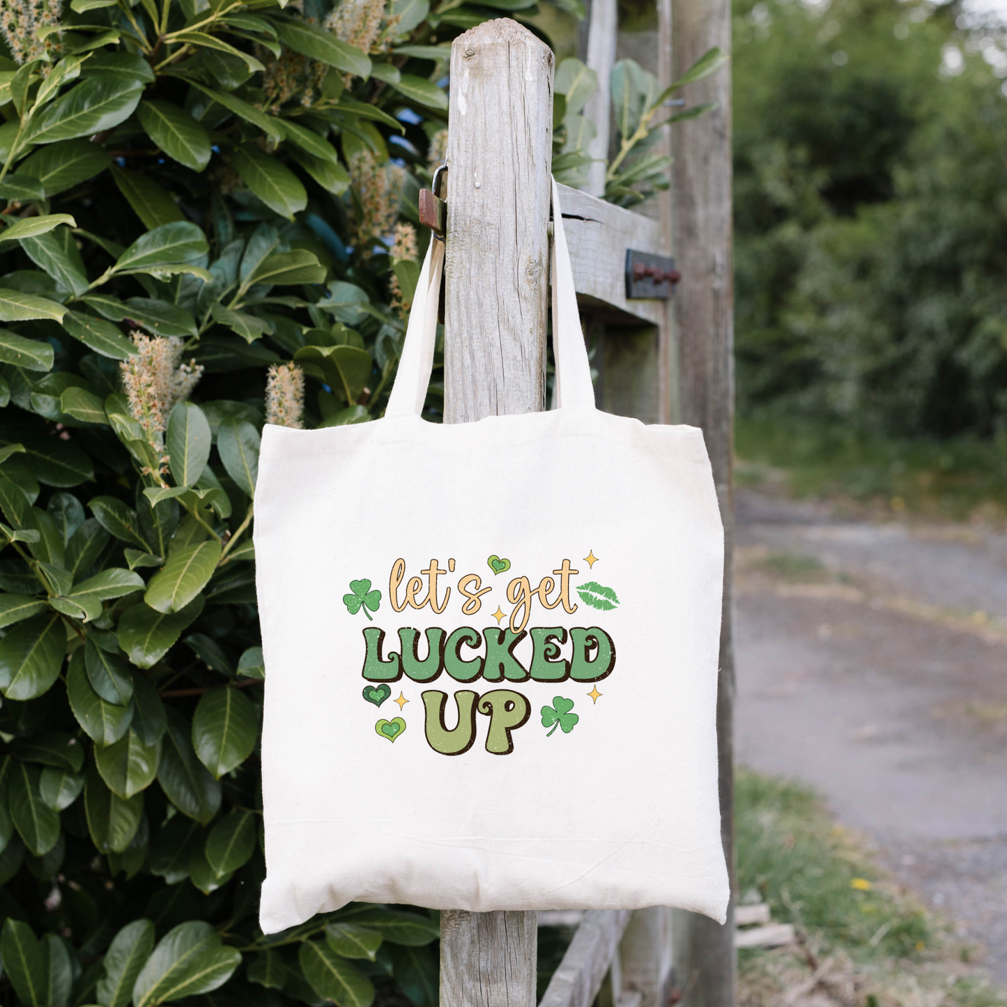 Lets Get Lucked Up Tote Bag, Reusable Tote Bag, St Patricks Day Tote Bag