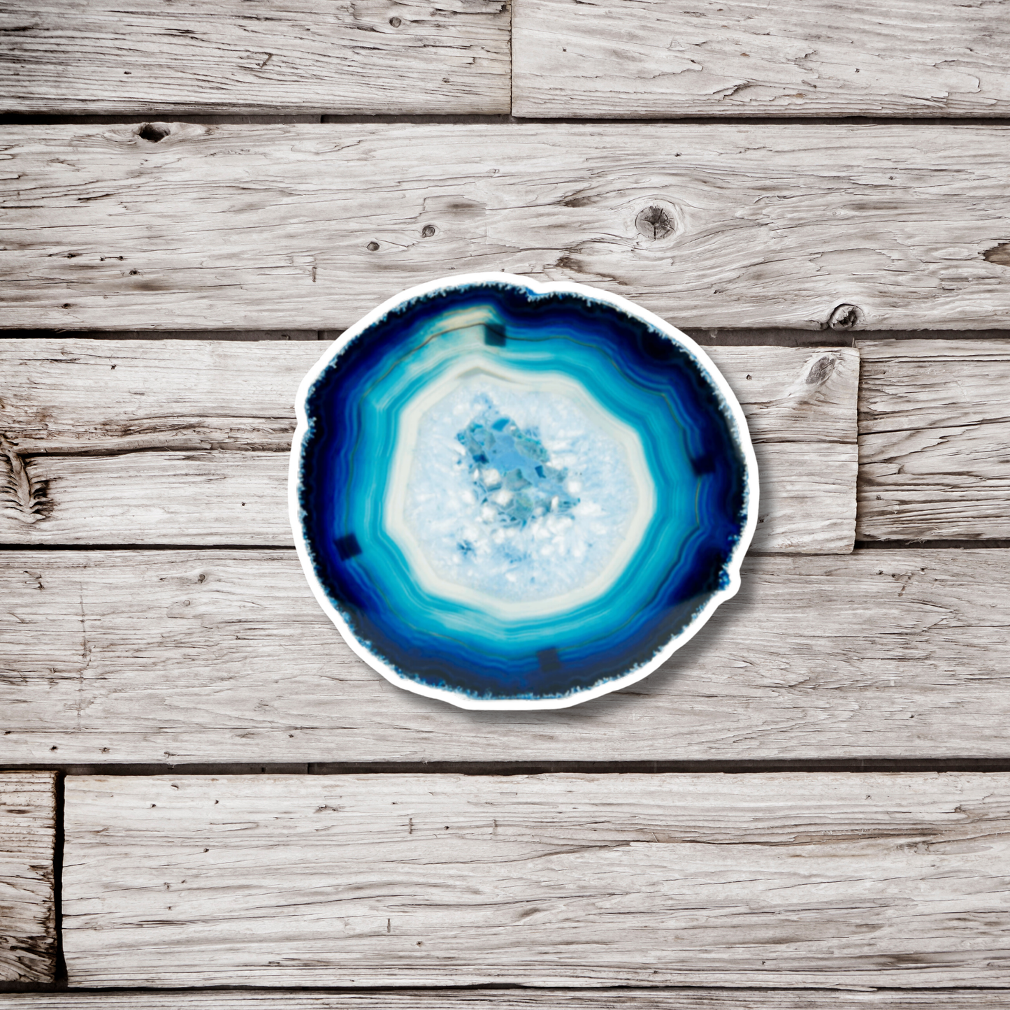 Blue Agate Slice Sticker