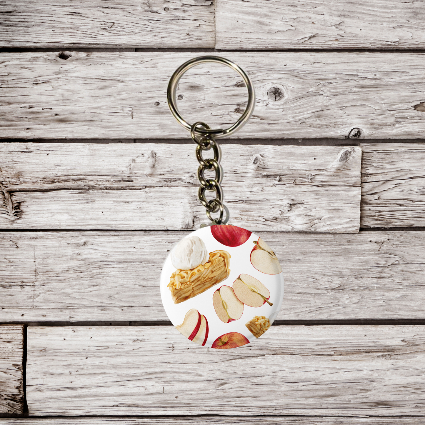 Apple Pie Pin Back Button, Magnet, Keychain