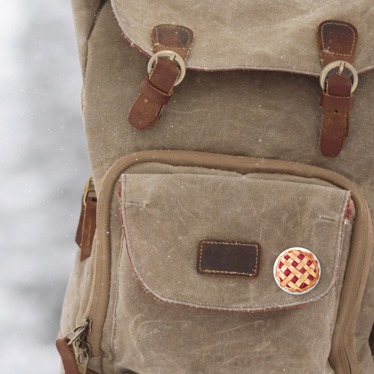 Cherry Pie Pin Back Button, Magnet, Keychain