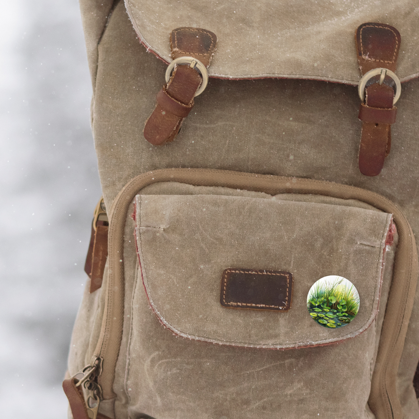 Frog Pond Pin Back Button, Magnet, Keychain