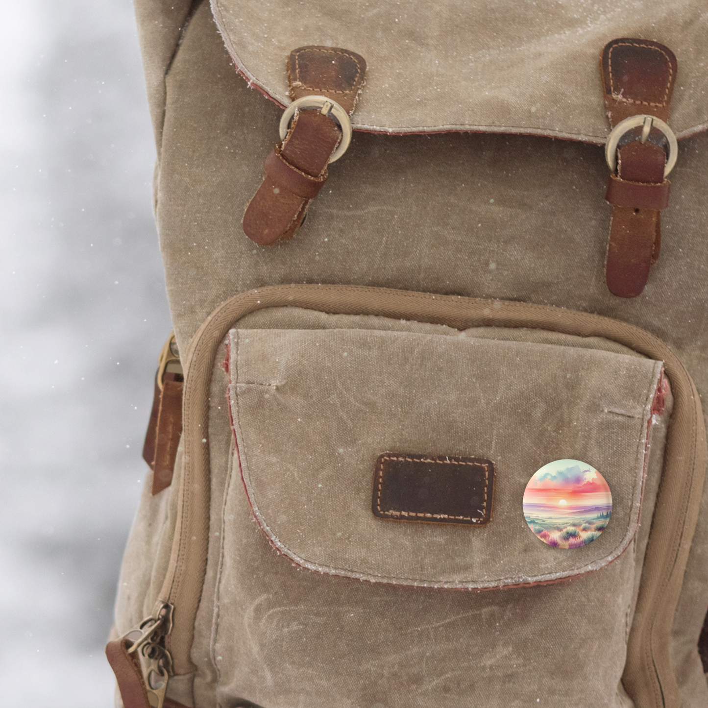Southwest Desert 5 Pin Pin Back Button, Magnet, Keychain