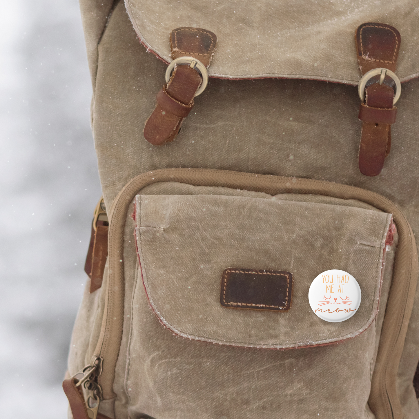 You Had Me At Meow Pin Back Button, Magnet, Keychain