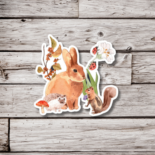 Woodland Bunny Sticker