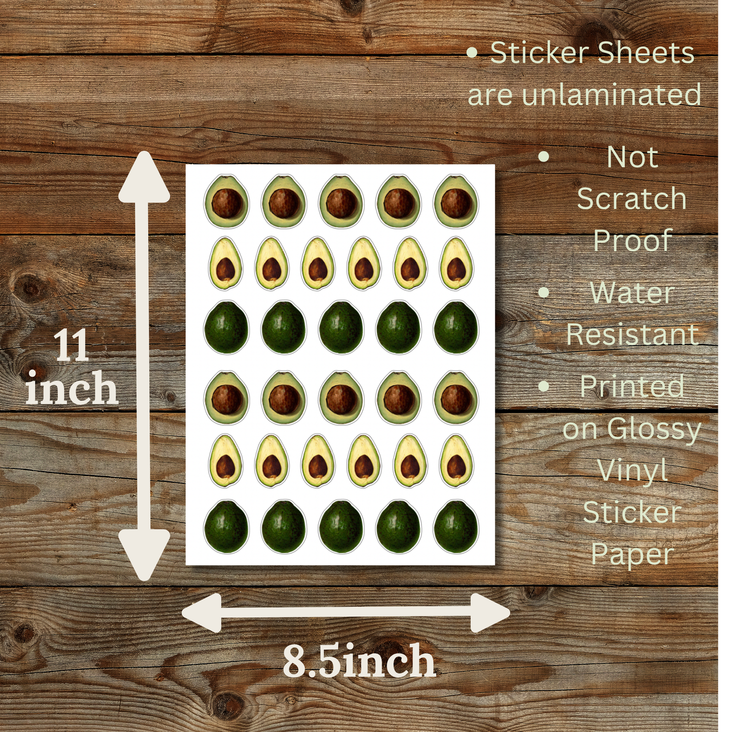 Avocado Sticker Sheet