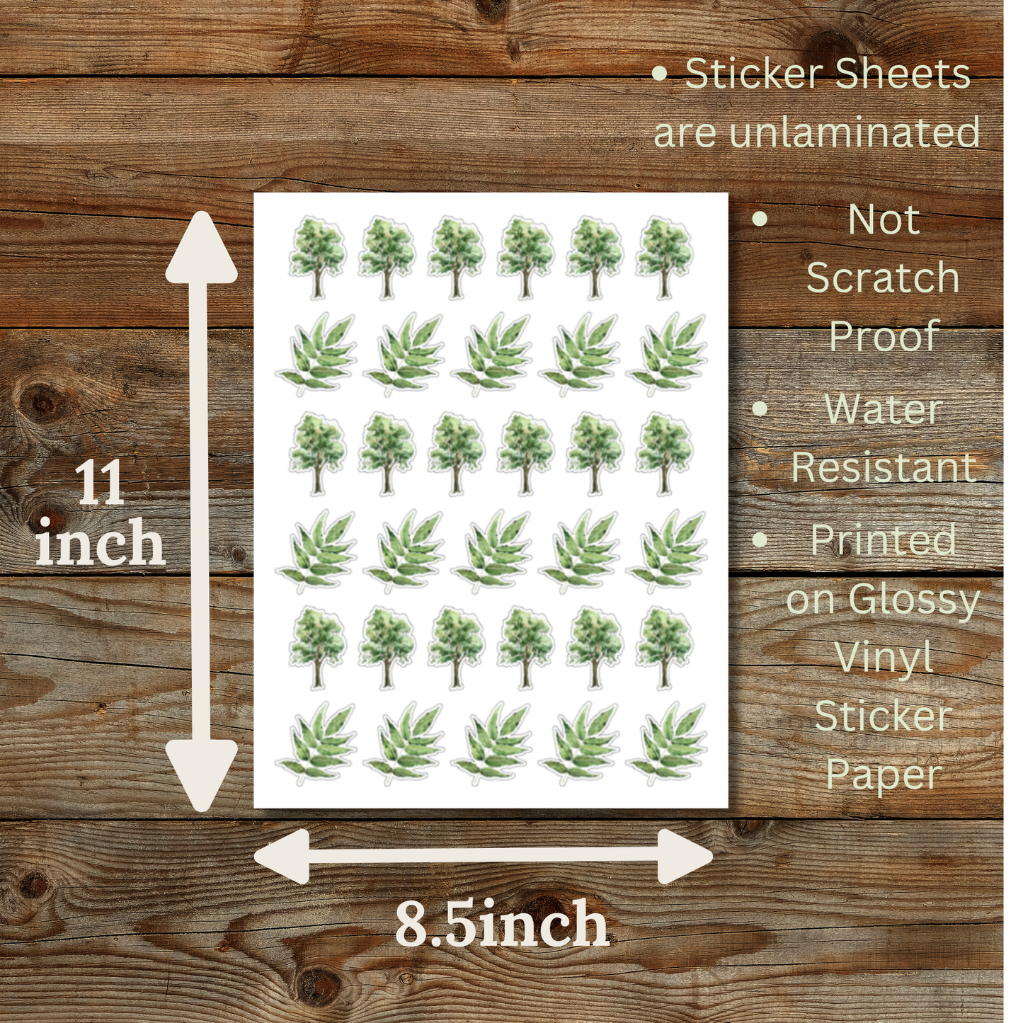 Ash Tree & Leaf Sticker Sheet