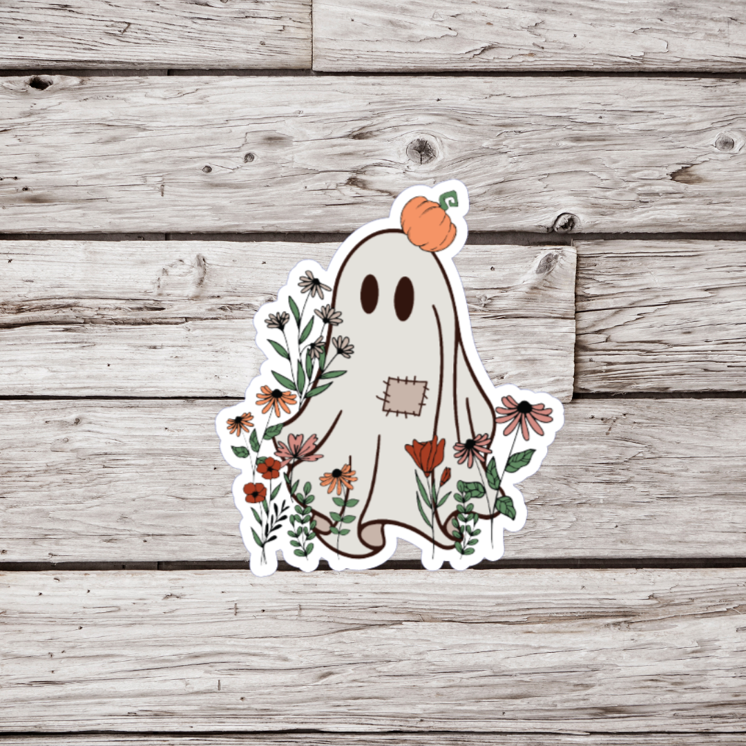 Floral Ghost Sticker