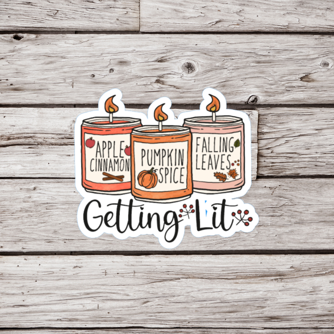 Getting Lit Candle Sticker