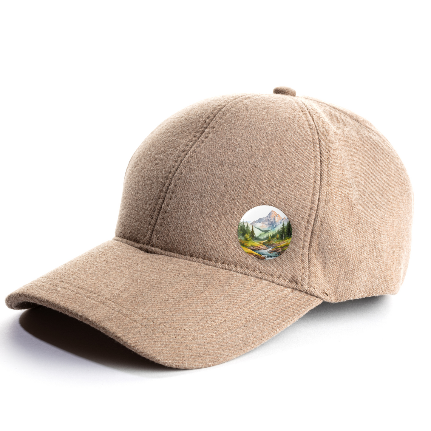 Mountain River 2 Pin Back Button, Magnet, Keychain