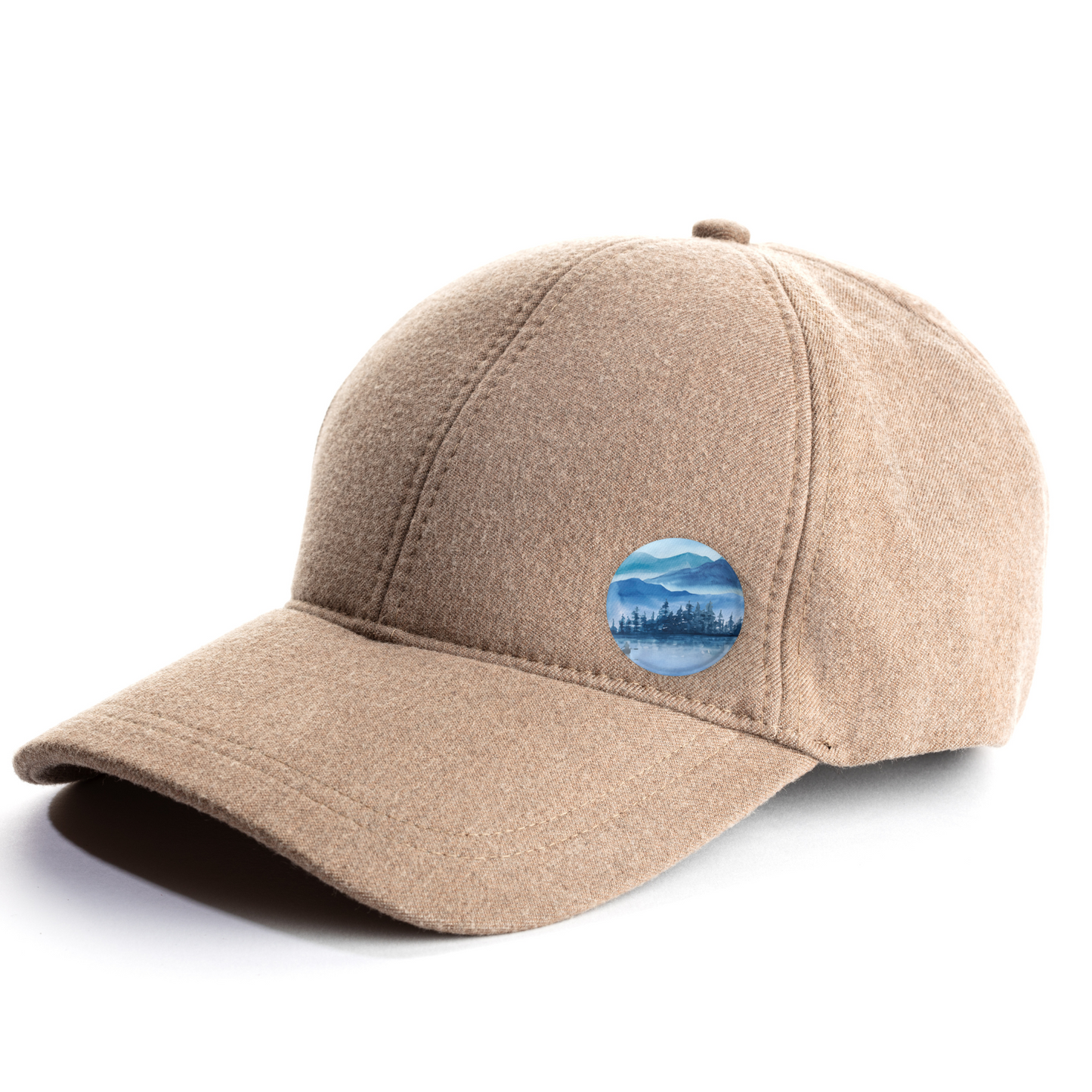 Blue Forest Lake Pin Pin Back Button, Magnet, Keychain