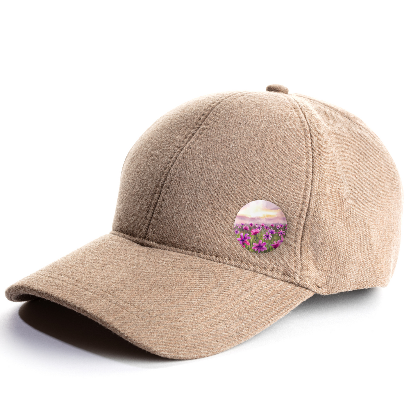 Wildflower Field 3 Pin Pin Back Button, Magnet, Keychain