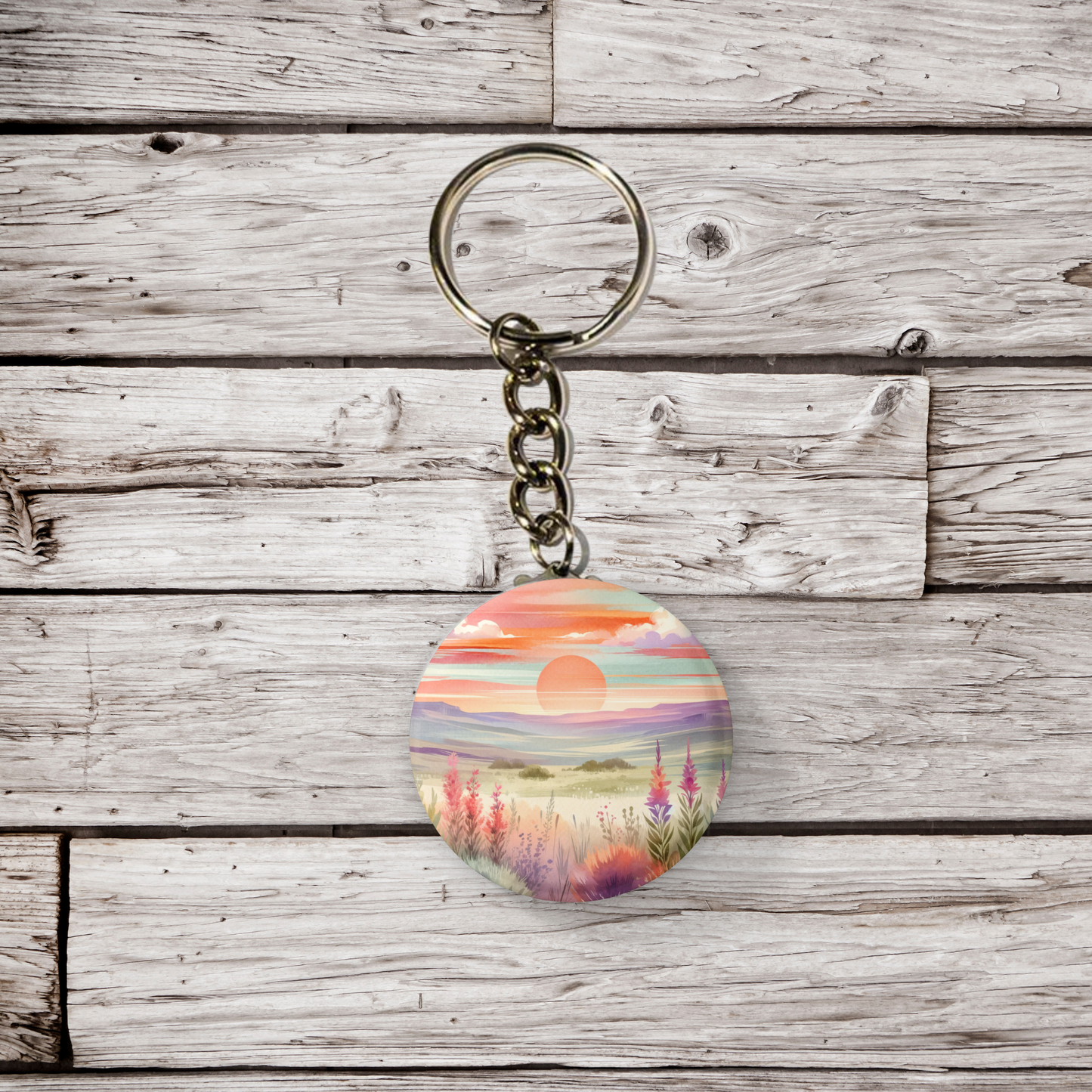 Southwest Desert 4 Pin Pin Back Button, Magnet, Keychain