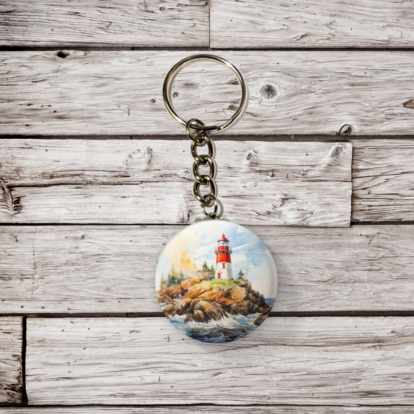 Lighthouse 1 Pin Back Button, Magnet, Keychain