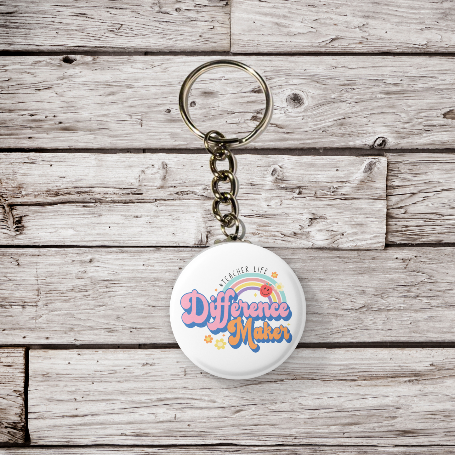 Teacher Life Pin Back Button, Magnet, Keychain