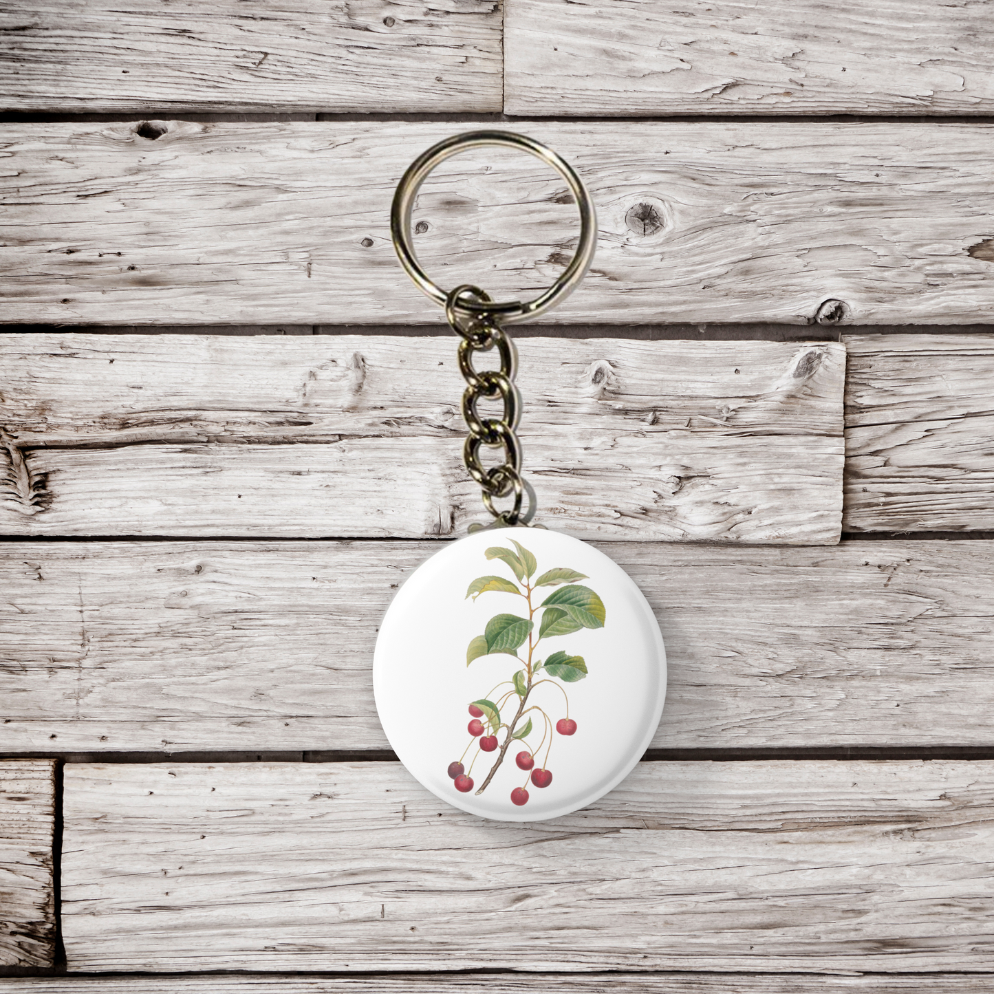 Cherry Pin Back Button, Magnet, Keychain