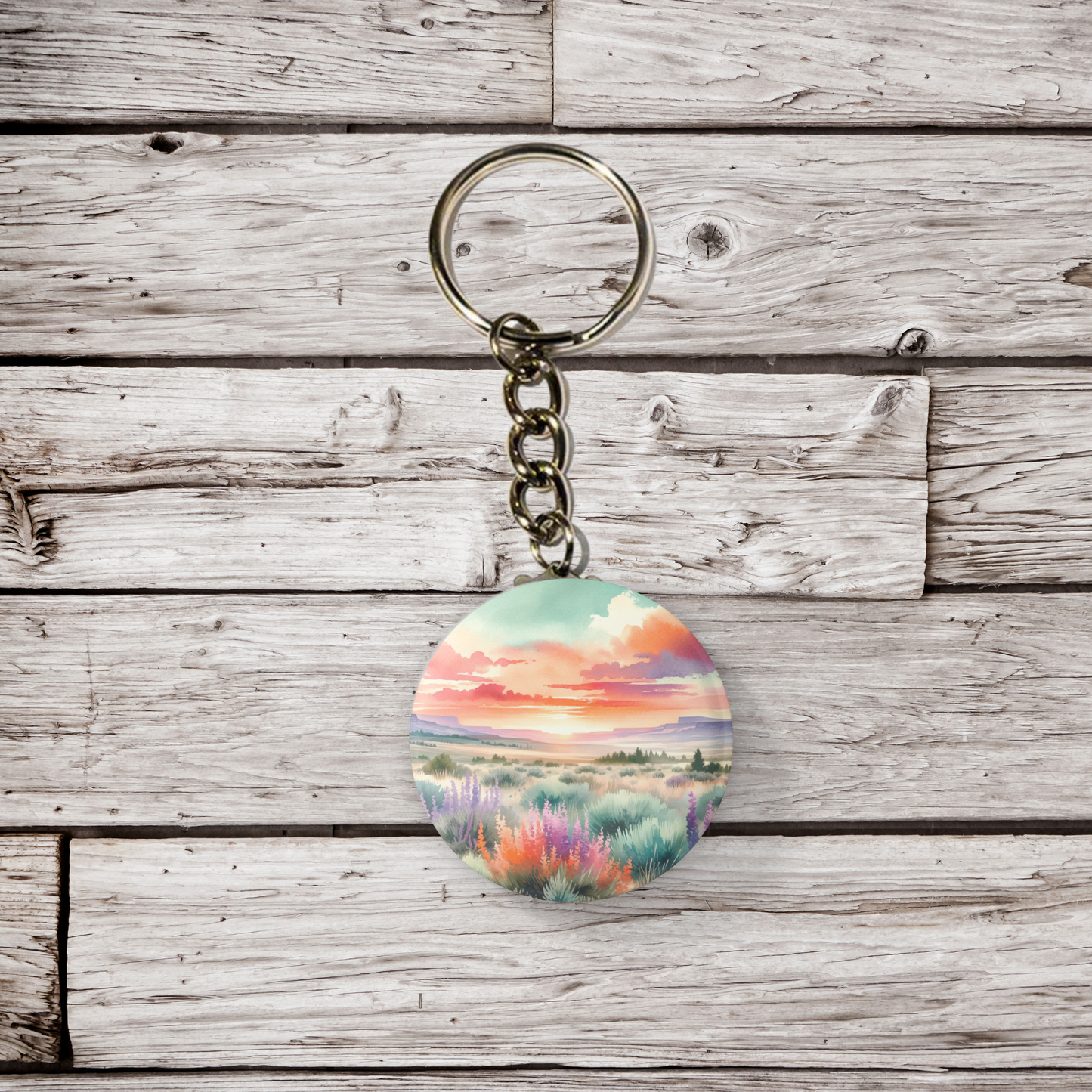 Southwest Desert 3 Pin Pin Back Button, Magnet, Keychain