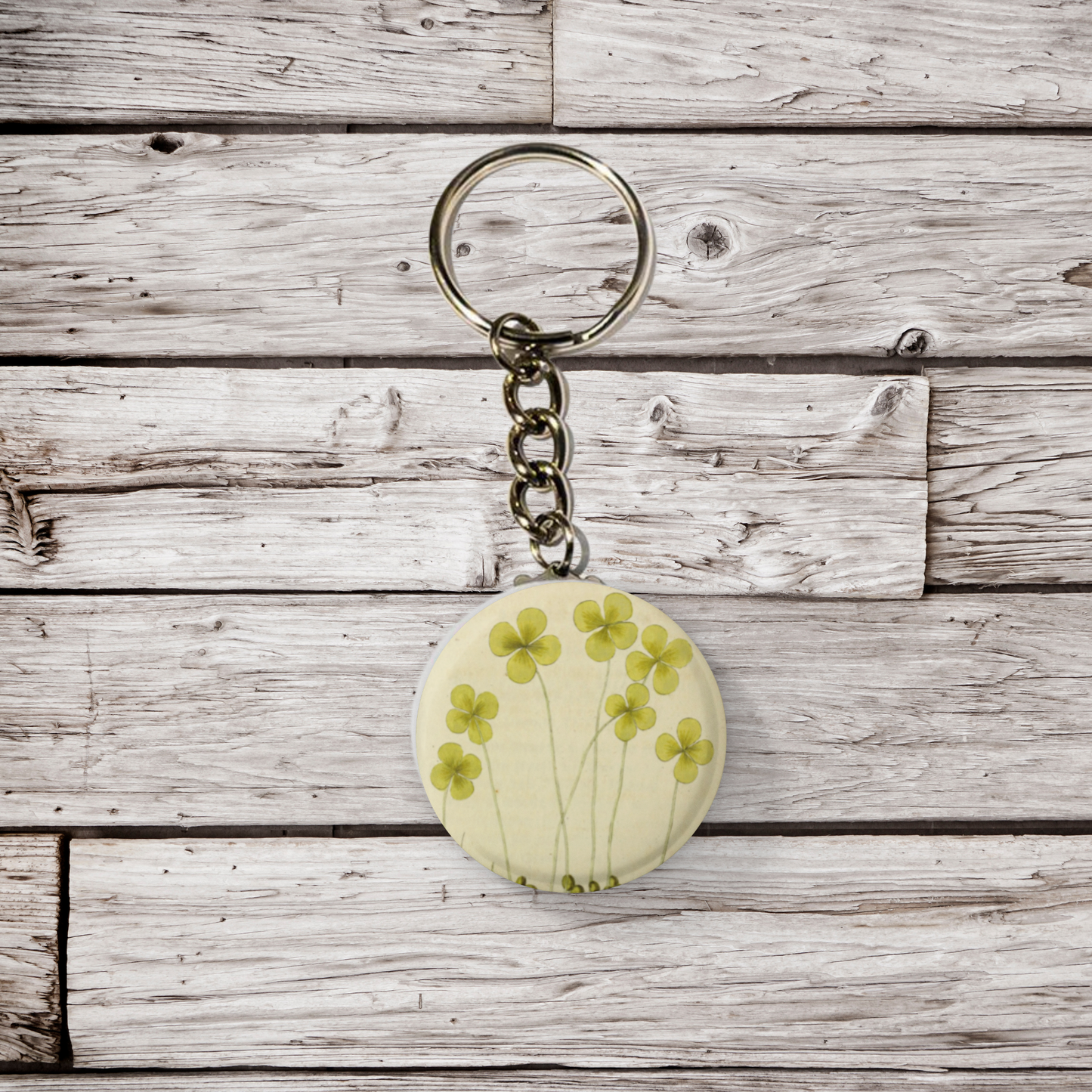 Clover Pin Back Button, Magnet, Keychain