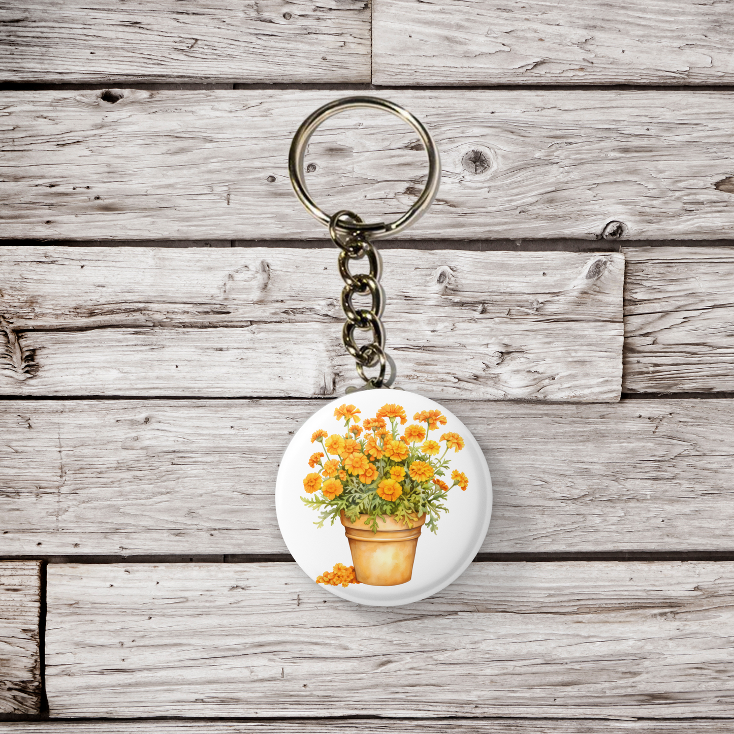 Marigold 1 Pin Pin Back Button, Magnet, Keychain