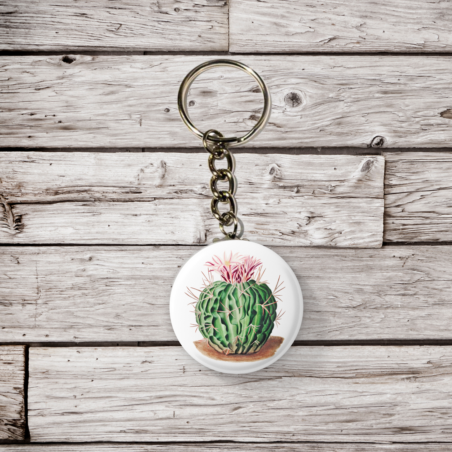 Cactus Pin Back Button, Magnet, Keychain