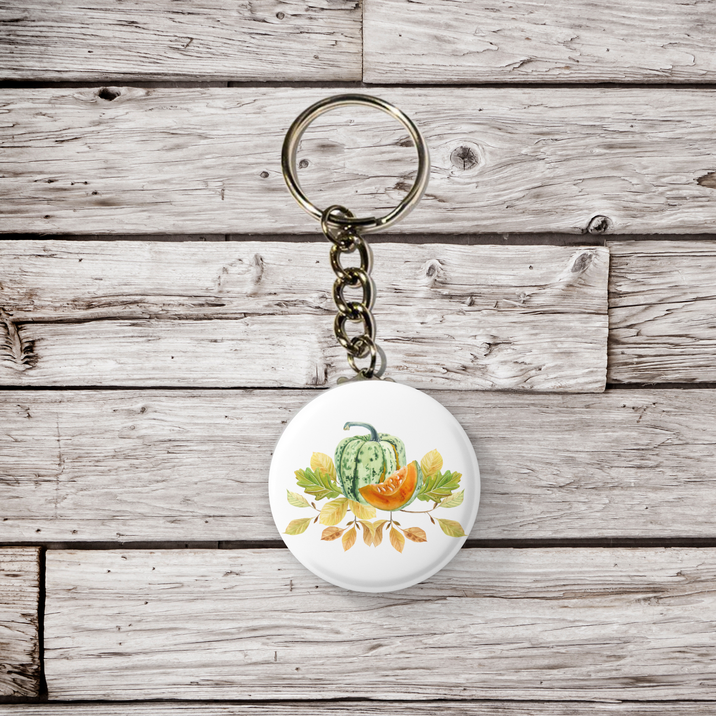 Fall Gourd Pin Back Button, Magnet, Keychain