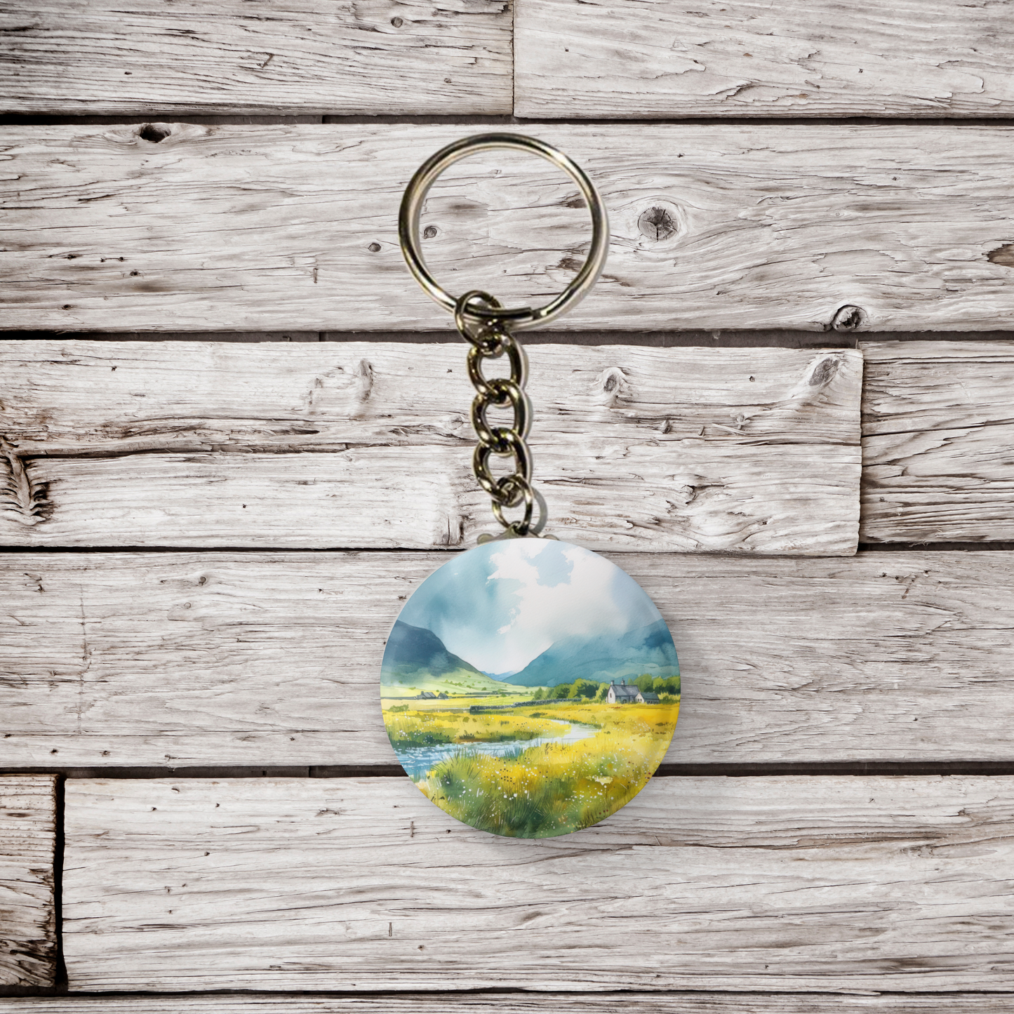 Irish Landscape 1 Pin Pin Back Button, Magnet, Keychain