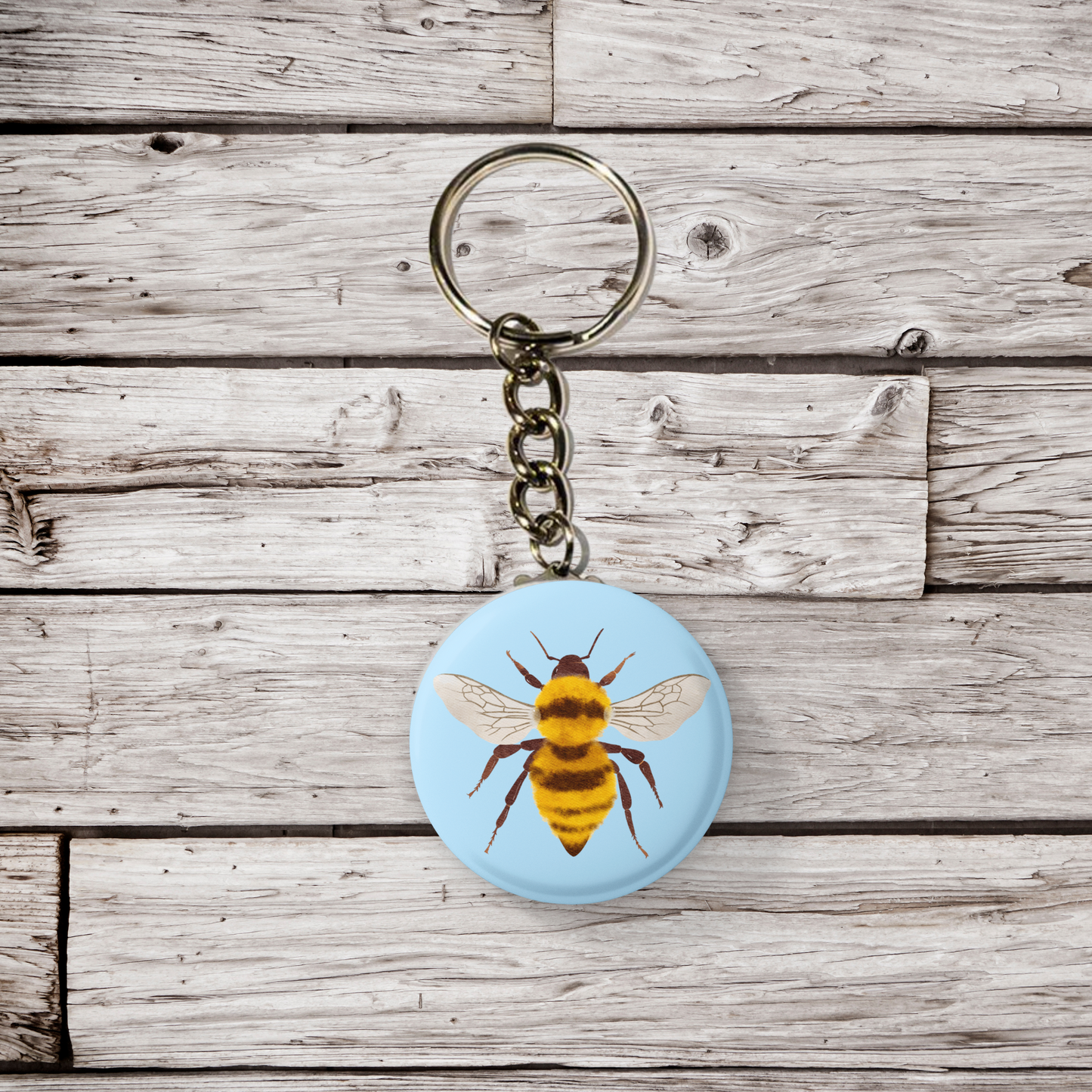 Honey Bee Pin Back Button, Magnet, Keychain
