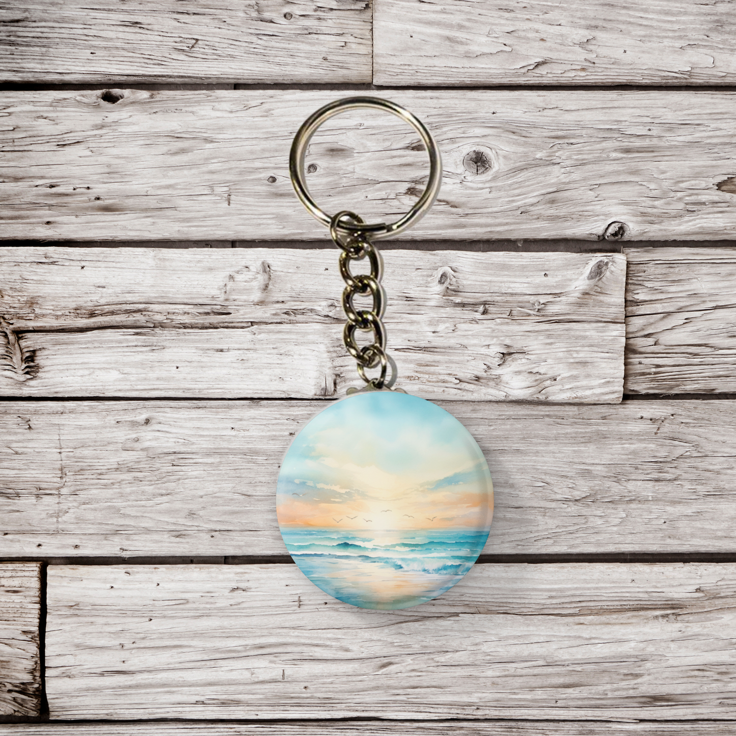Costal Beach 3 Pin Back Button, Magnet, Keychain