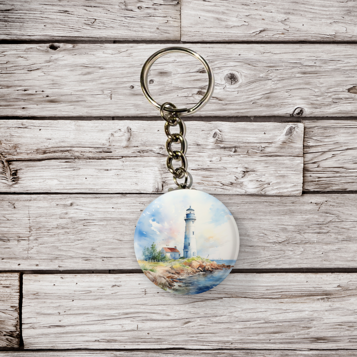 Lighthouse 7 Pin Back Button, Magnet, Keychain