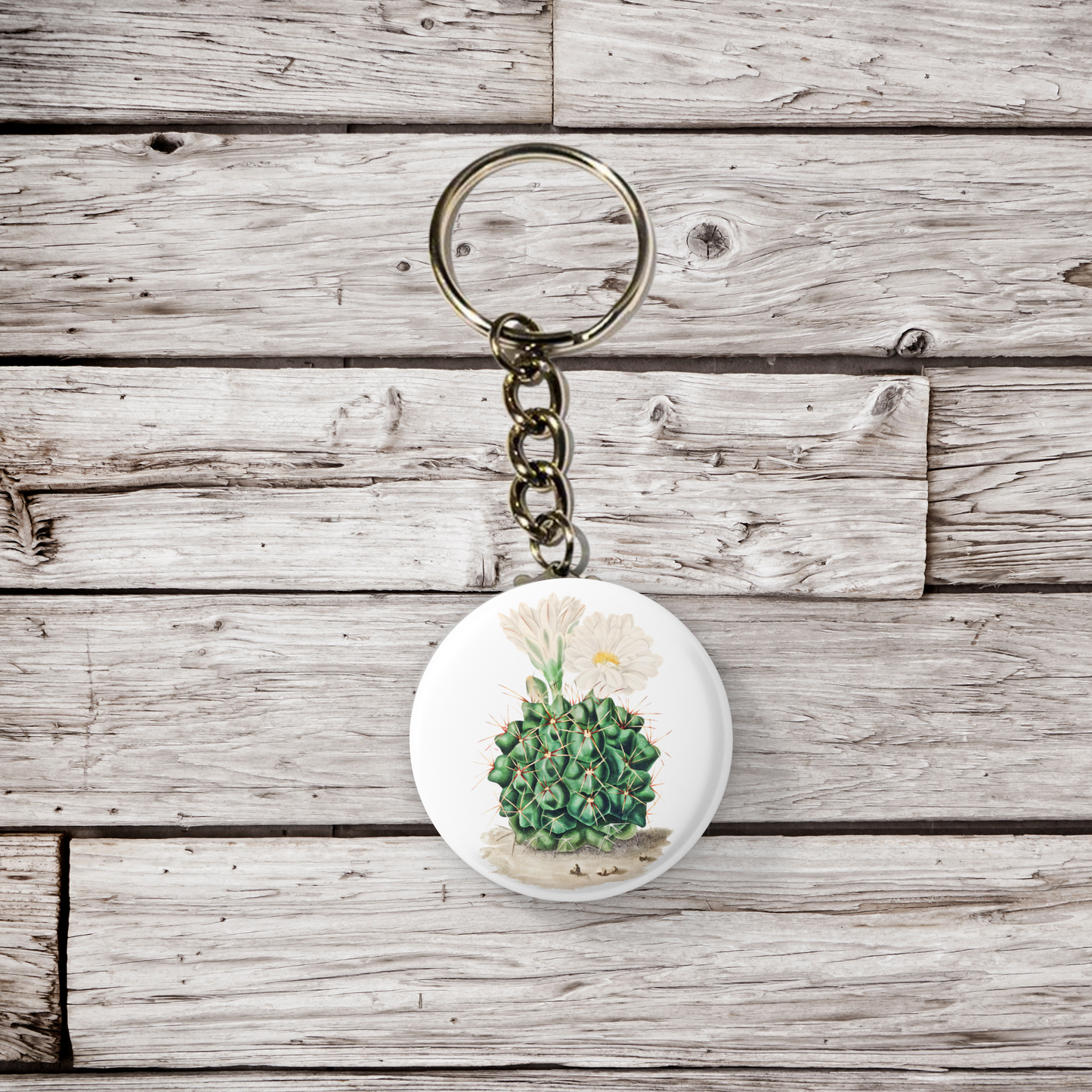 Cactus Pin Back Button, Magnet, Keychain
