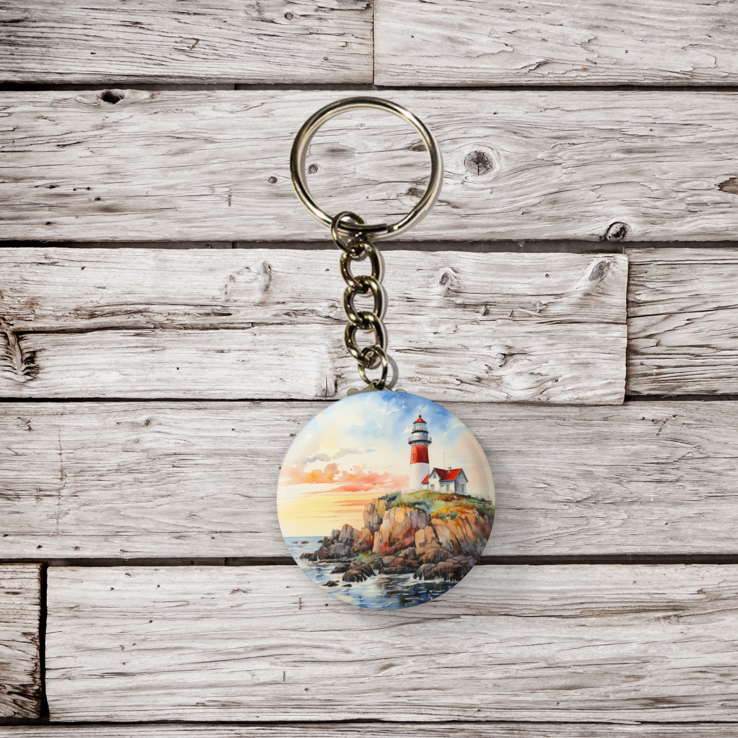 Lighthouse 5 Pin Back Button, Magnet, Keychain