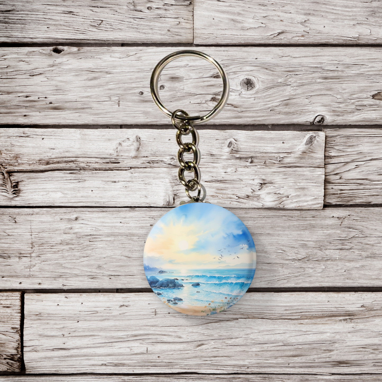Costal Beach 4 Pin Back Button, Magnet, Keychain
