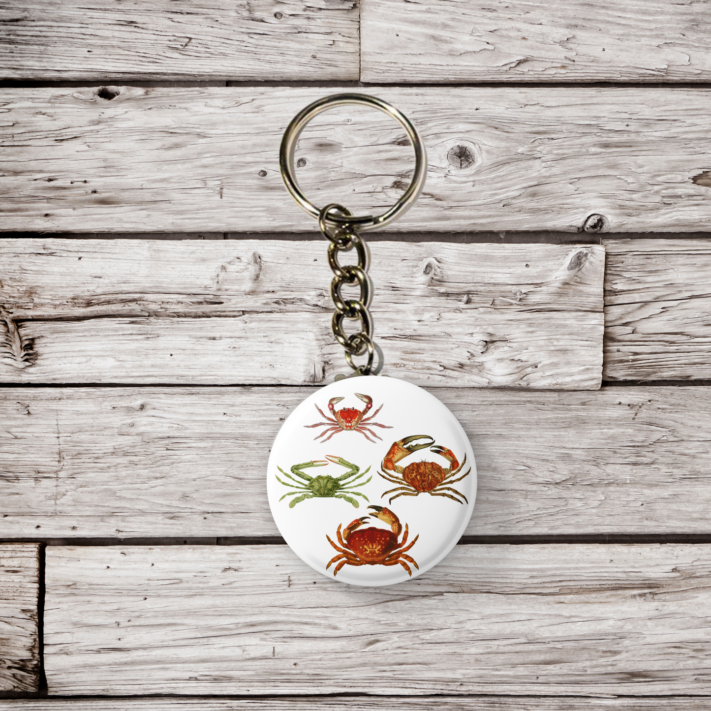 Crab Sticker Pin Back Button, Magnet, Keychain