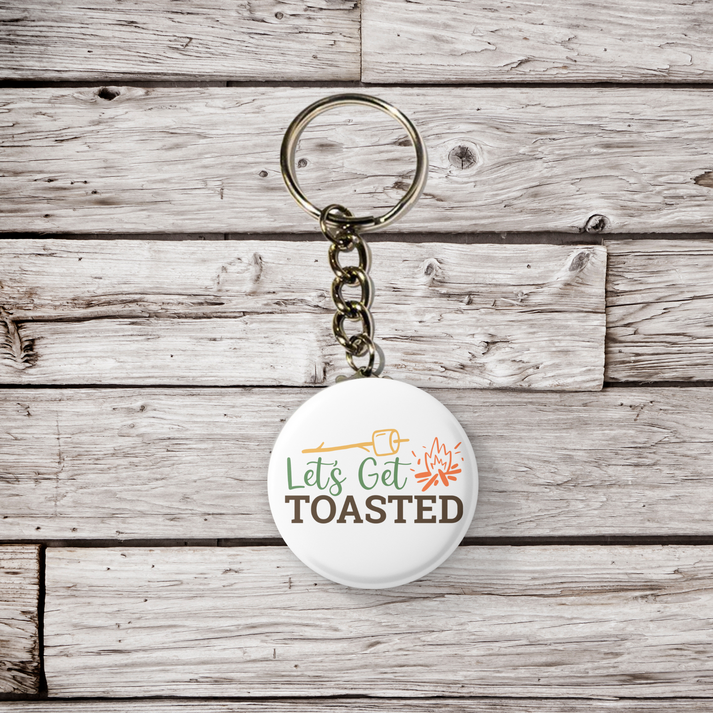Lets Get Toasted Pin Back Button, Magnet, Keychain