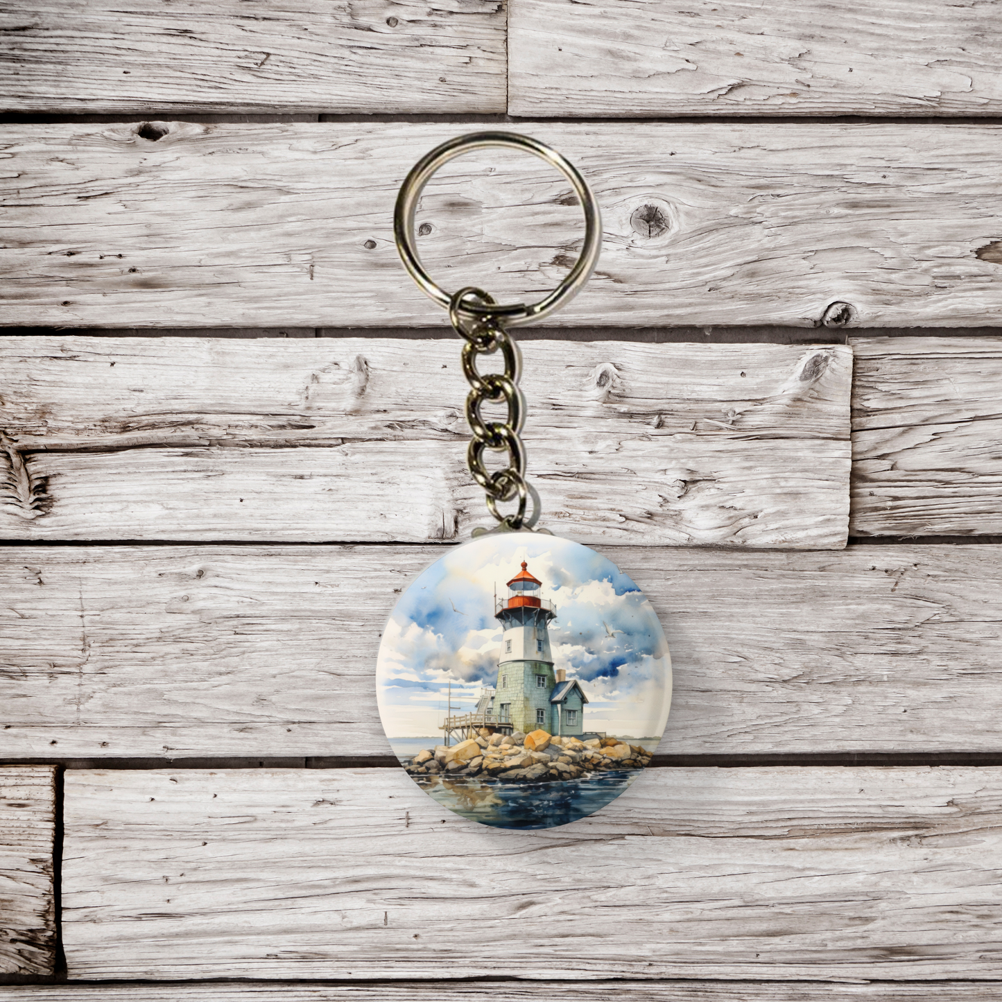 Lighthouse 6 Pin Back Button, Magnet, Keychain
