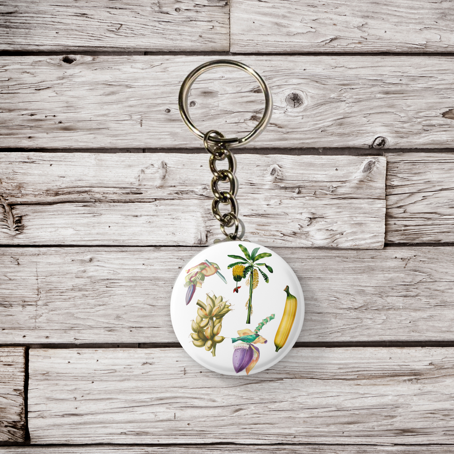 Banana Pin Back Button, Magnet, Keychain