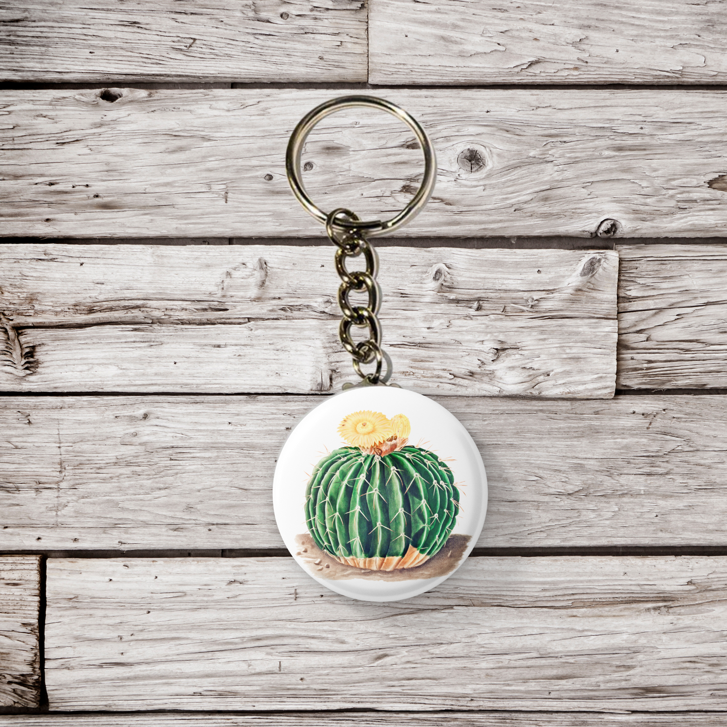 Cactus Pin Back Button, Magnet, Keychain